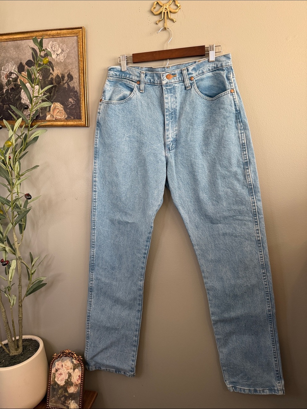 Wrangler Cowboy Cut Slim Fit Jeans 11x34 Antique Wash High Rise Western - Picture 3 of 7